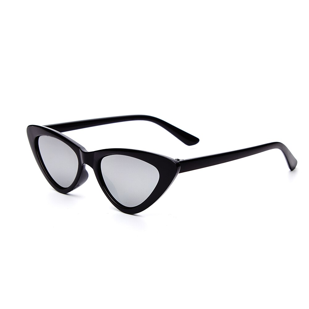 Cat Eye Children Glasses Boys UV400 Lens Baby Sun glasses Cute Eyewear Sunglasses Kids Red Blue 7 Colors: black-silver