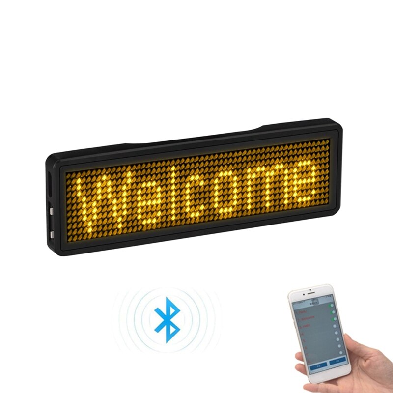 Panneau lumineux LED Bluetooth Rechargeable, panneau d&#39;affichage à Message défilant Programmable, bricolage