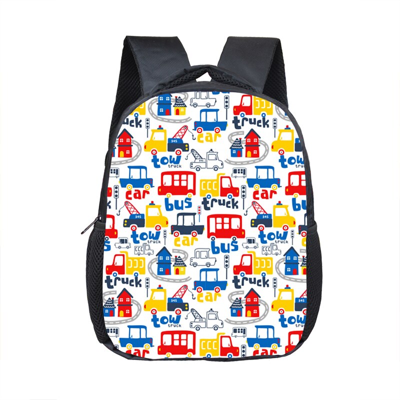 Sac à dos de dessin animé pour enfants, voiture, camion, Bus, école maternelle, Kawaii,: 12saiche25cw