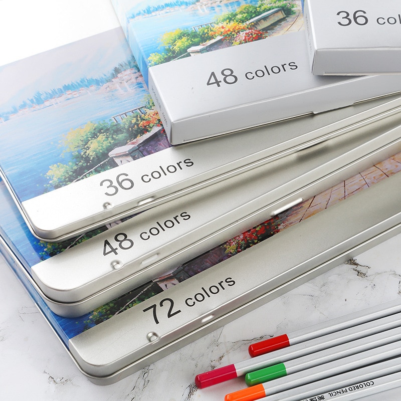 24/36/48/72 Color Watercolor Pencil Set Art Sketch Drawing Wooden Lead Pencils Art School Stationary Supplies