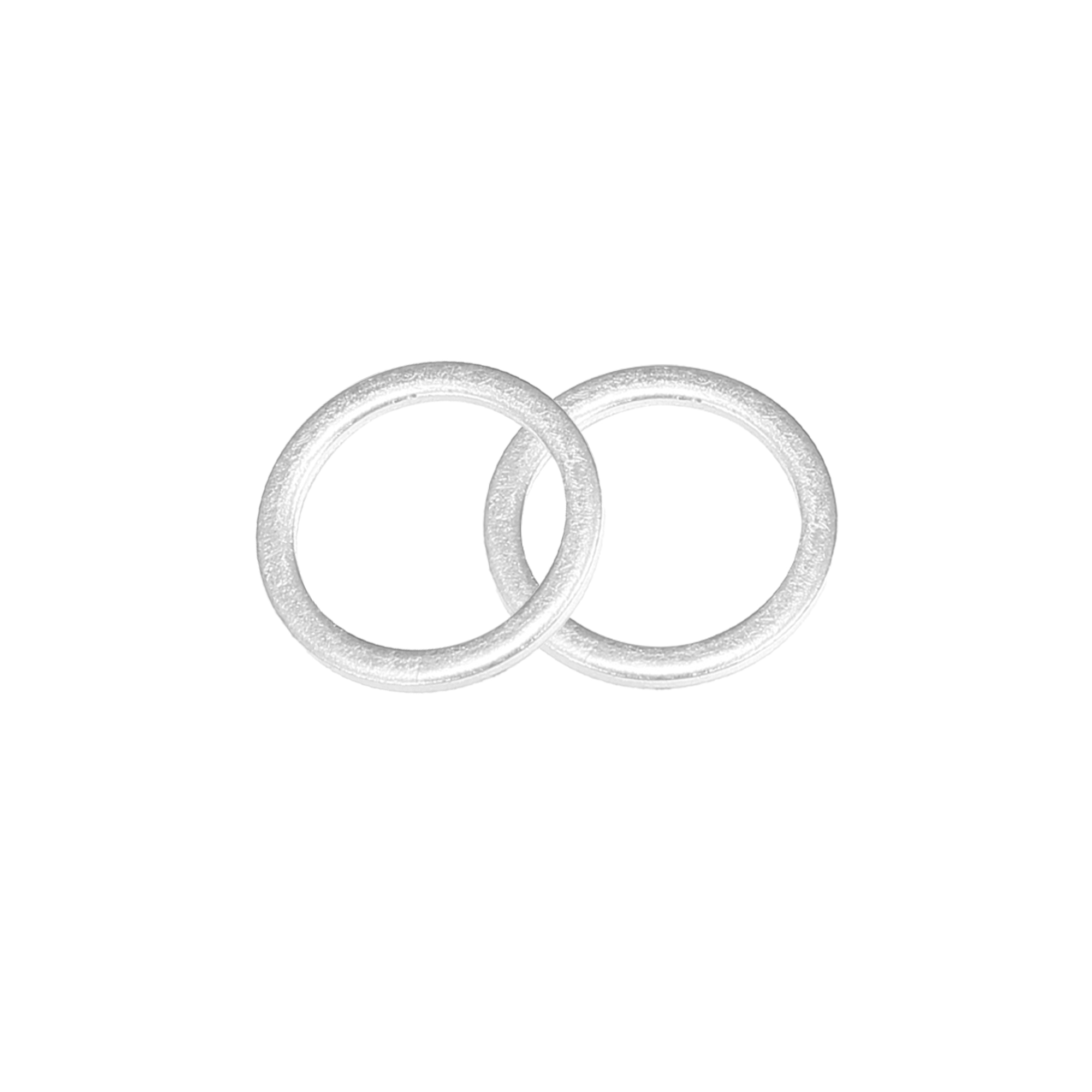 X autohaux 15 stk. motoroliepresserskiver bundproppakninger 14/16/18/20/22 mm stk. aluminium sølvfarvede bilreservedele
