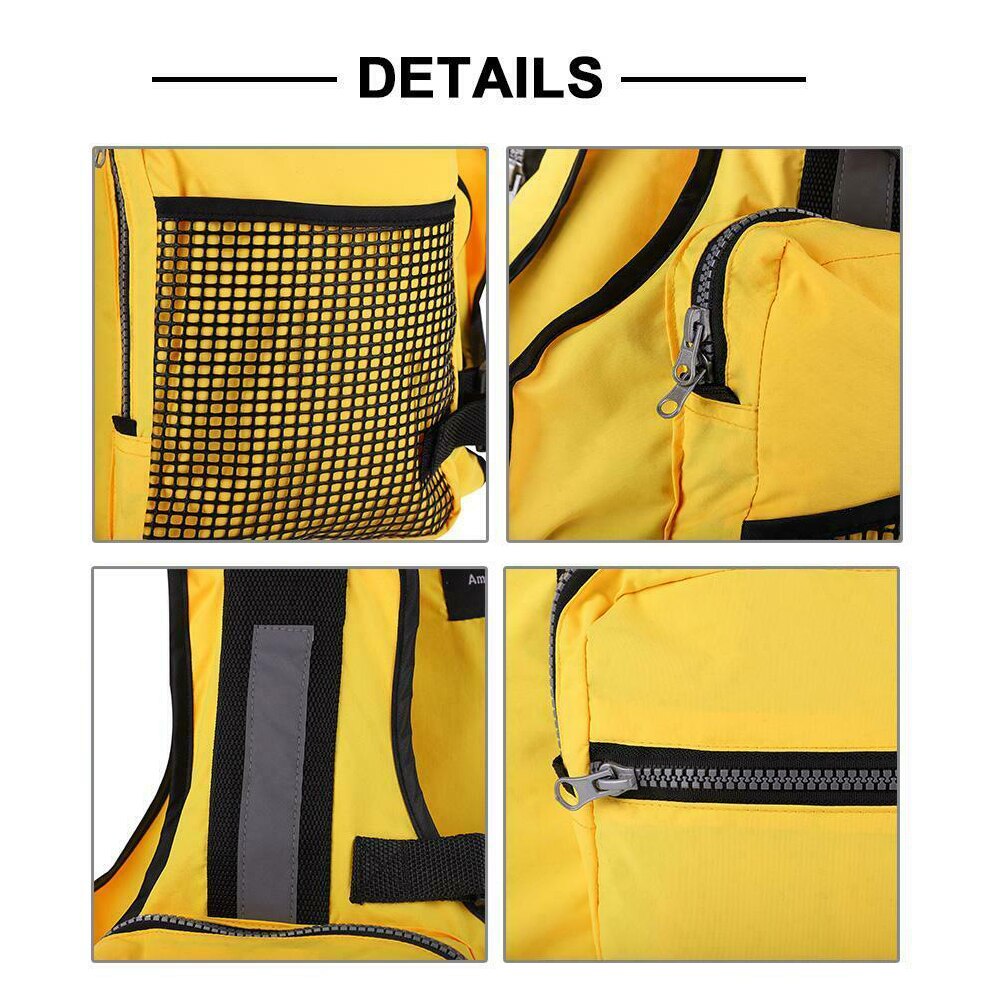 Life Jacket Multi Pocket Kayak Canoe Fishing Swimming Adults Mesh Zipper Adjustable Vest Drifting Boating Water Sport Rafting