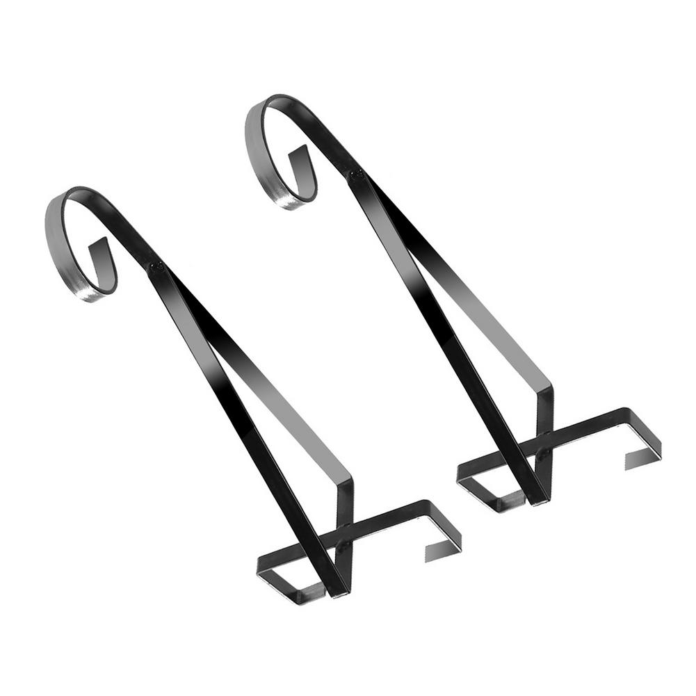 Hanging Bracket Garden Durable Flower Basket Hook Decoration Basket Bracket Garden Iron Garden Decoration: 2 pack