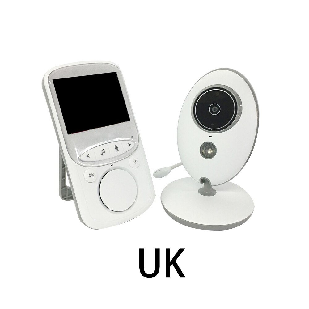 Wireless Baby Monitor 2.4inch Digital Baby Safety Care Instrument Voice Intercom Room Temperature Monitoring Talk Back: UK plug