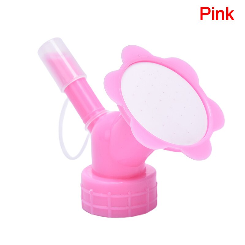 2In1 Potplanten Gieter Gereedschap Plastic Sprinkler Nozzle Voor Bloem Waterers Fles Gieters Sprinkler Tuin Gereedschap: Pink