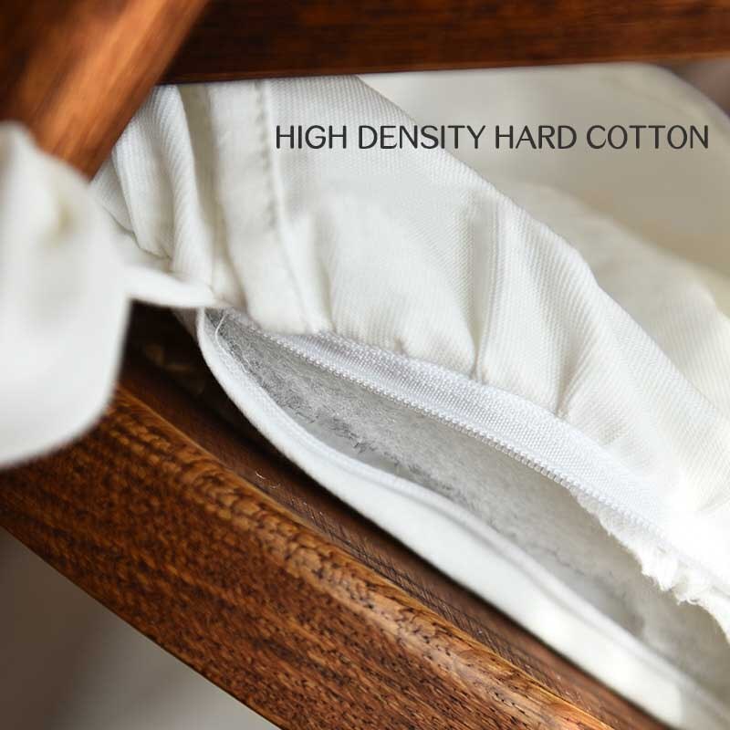 Cotton Ruffle Thick Cushions for Dining Chair Seat Removable and Washable Home Hotel Party Banquet Anti Slip Chair Cushion White