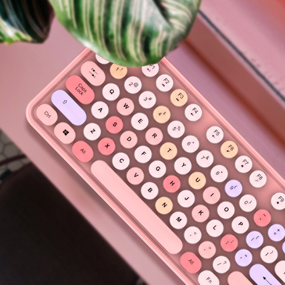 Teclado y ratón inalámbricos universales, 2,4G, conjunto de teclado mecánico portátil para el hogar y la Oficina