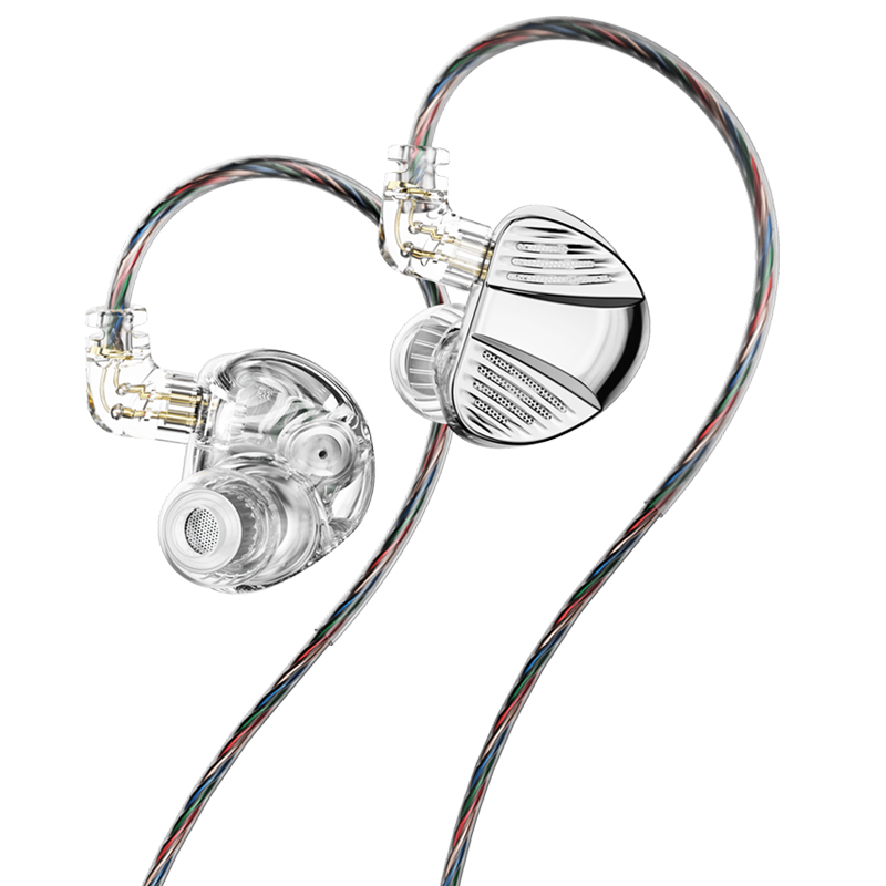TRN V10 Profi-Kopfhörer 2BA+2DD Dual dynamisch Treiber und Dual ausgewogen Anker hybrid in-Ohr-Monitor-Kopfhörer: Lila