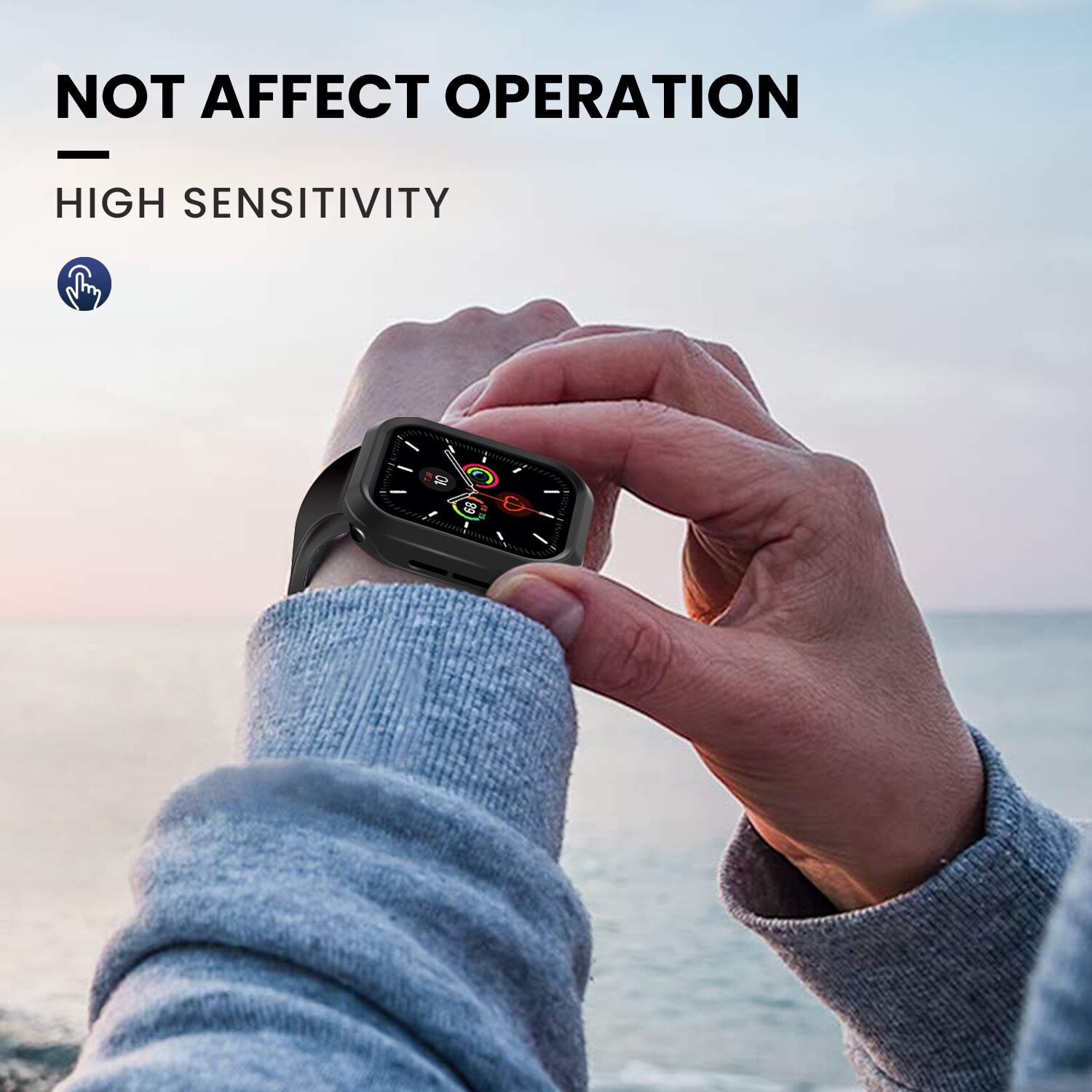 Urcover etui til apple watch 6/ se /5/4/3/2/1 40mm 44mm scratch silikone bløde etuier til iwatch series 42mm 38mm tilbehør