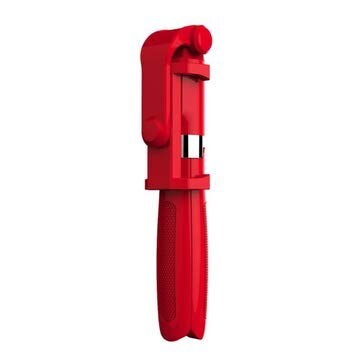 Bluetooth Selfie Stick Met Statief Plastic Lichtmetalen Self Stick Selfiestick Telefoon Smartphone Selfie-Stick Voor Iphone Samsung Huawei: Rood