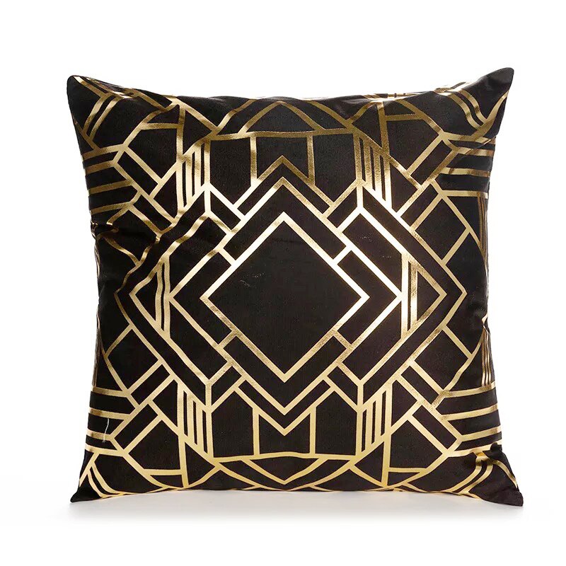 noir or haut de gamme oreiller adapté à la décoration de la maison coussin canapé coussin oreiller couverture 45*45