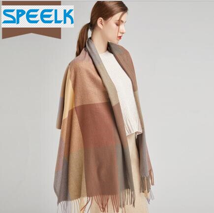 Spring/Winter Women Plaid Scarf Scarves Cashmere Shawls and Wraps Long Foulard Head scarves: 6
