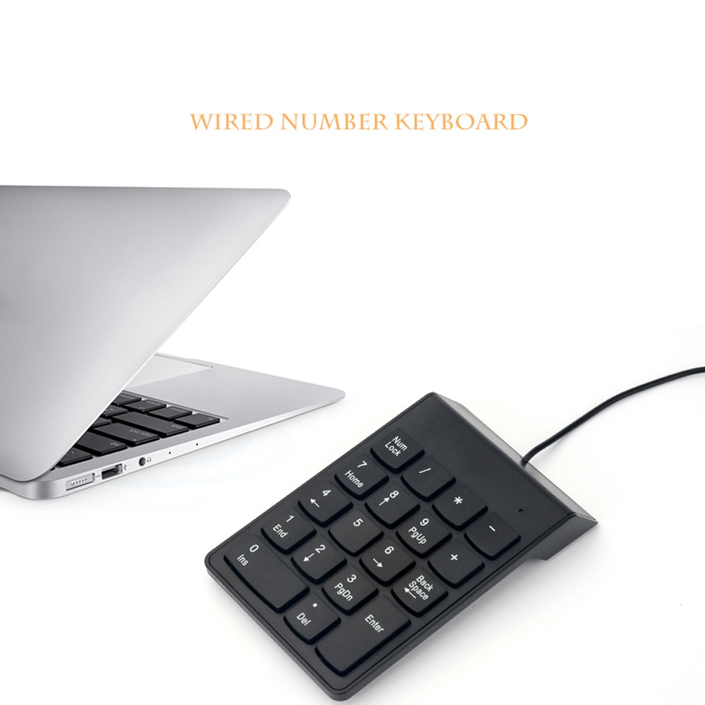 Wired USB Numeric Keypad Slim Mini Number Pad Digital Keyboard 18 Keys for iMac/Mac Pro/MacBook/MacBook Air/Pro Laptop PC