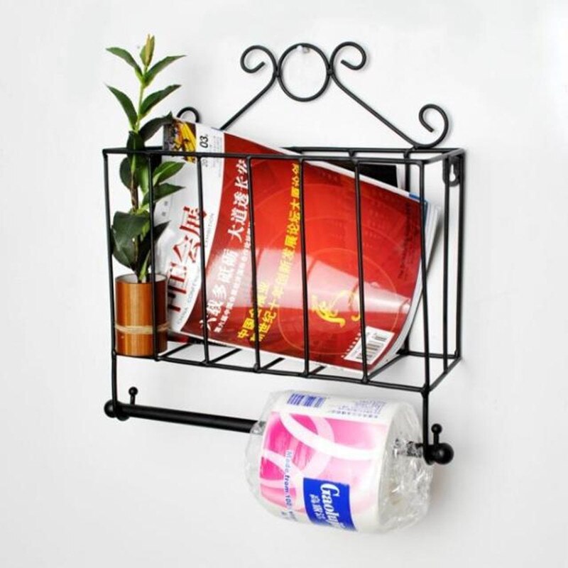 33*12*36.5cm smijernsmøbler papirhåndkleholder magasinstativ vegg baderomshylle