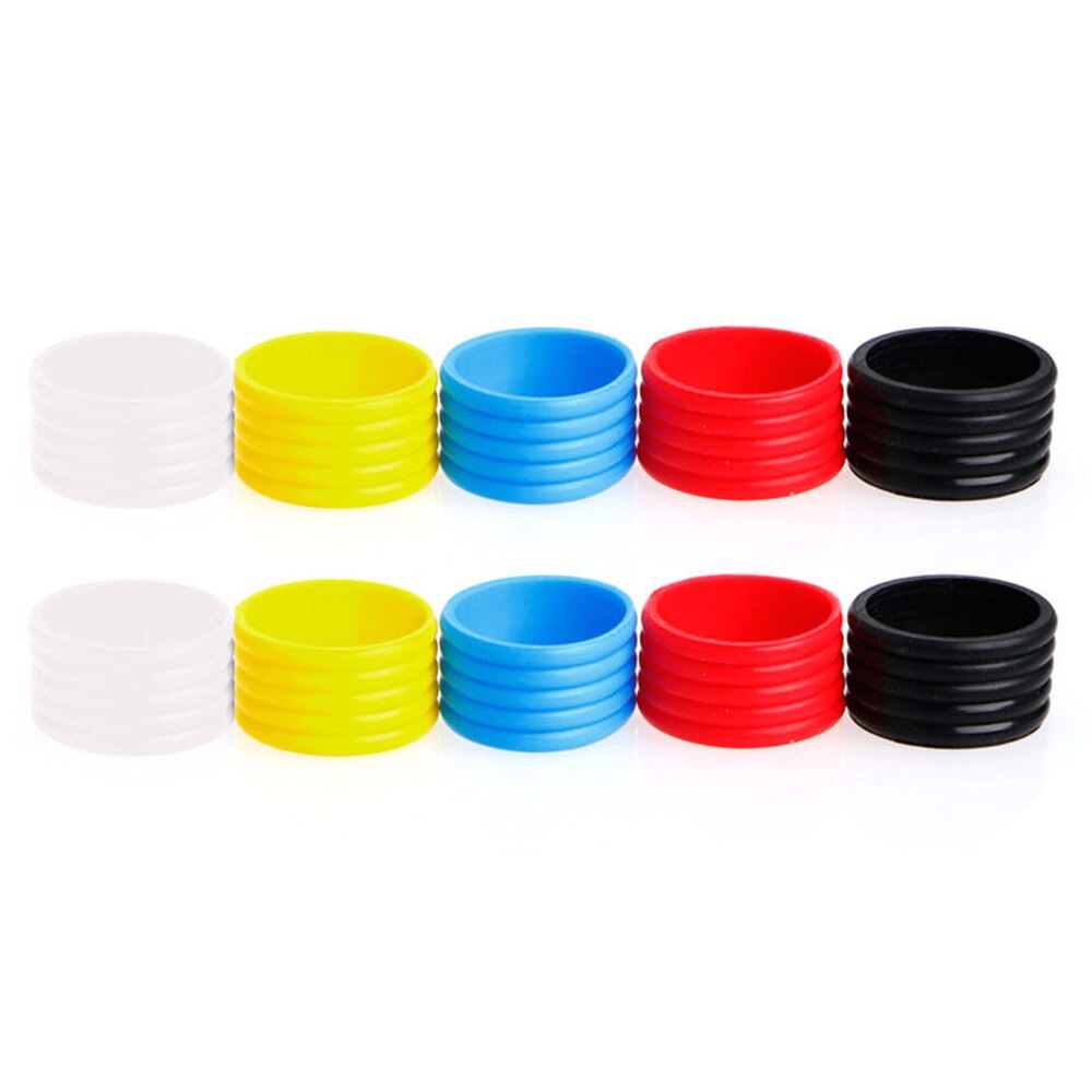10Pcs Silicone Tennis Racket Overgrip Sweat Absorbent Handle Rings Anti-slip Tennis Overgrip Tennis Racket Handle Rings