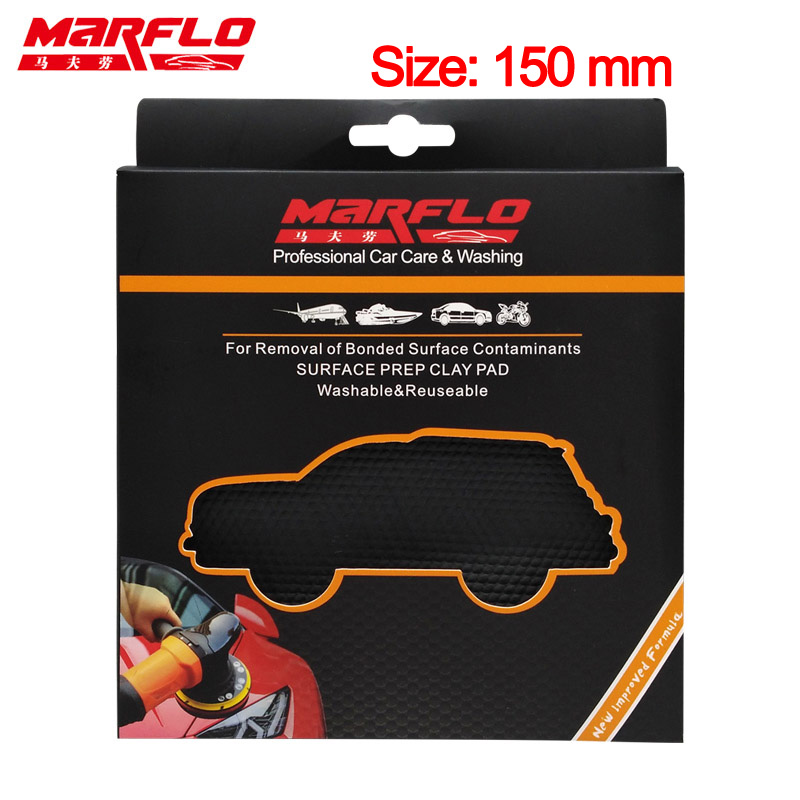 MARFLO-barre en argile pour lavage de voiture, tampon magique, éponge, tampon de polissage, avant soins automobiles, applicateur de cire, réparation de peinture de voiture: 150mm
