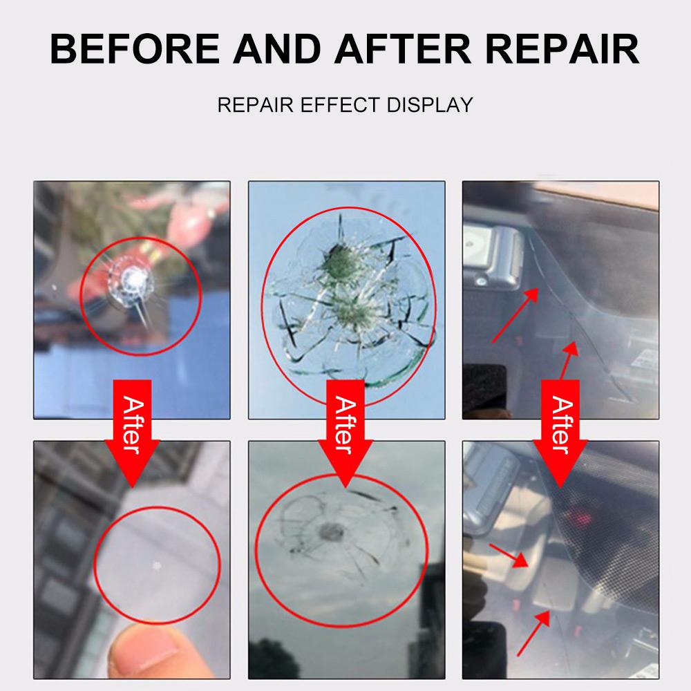 Bil forrude reparationsværktøj diy vindue reparationsværktøj forrude glas ridse revne gendanne vindue skærm pleje tilbehør
