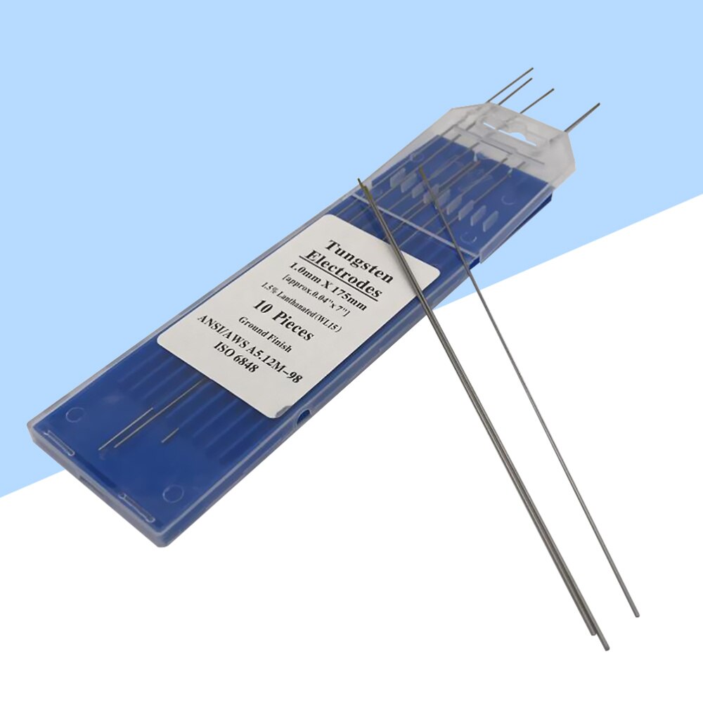 10pcs/1 Bag TIG Welding Tungsten Electrodes 1.5% Lanthanated WL15 Tungsten Electrode Welding Rods (1.6MM x 150MM): Silver 3