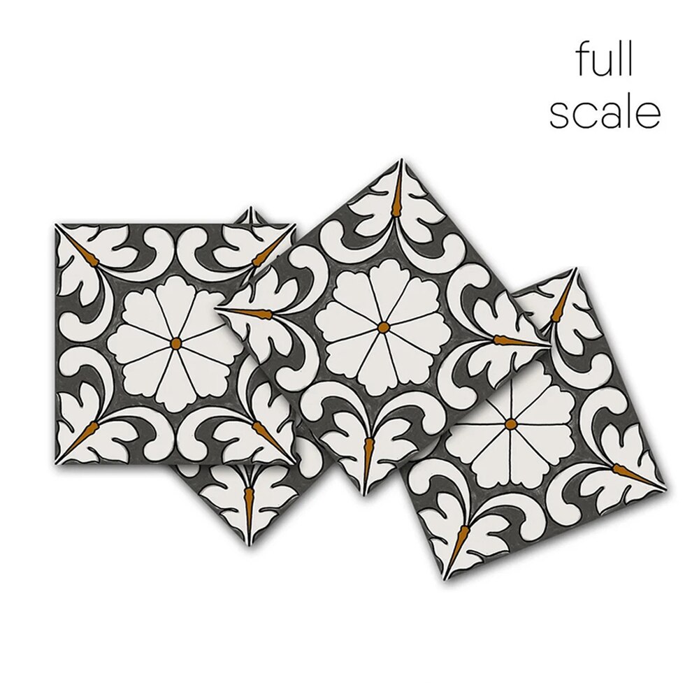 Tile Self-adhesive wall sticker Kitchen backsplash Waterproof Stickers For Bathroom vinyl peel and stick Floor Tile Sticker 10pc: 1 / 20cmx20cmx10pcs