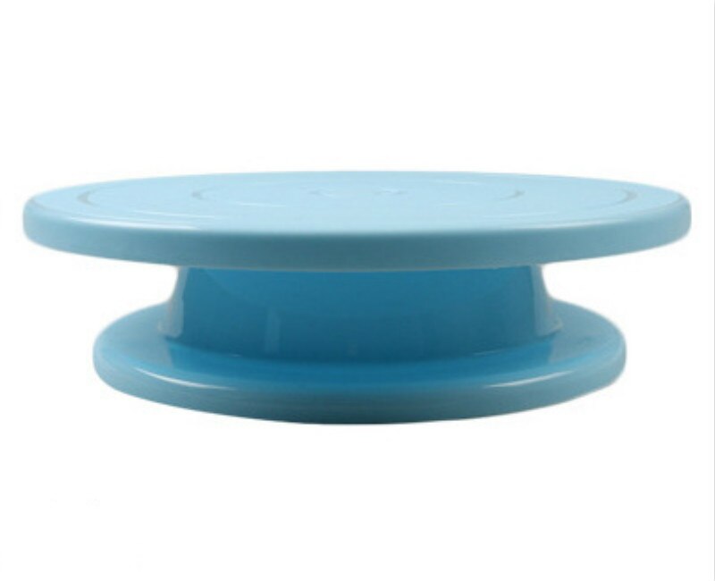 Plastic Cake Plate Turntable Rotating Rotary Stand Cake Pan Baking DIY Cake Round Kitchen Decorating Tool Table Anti-skid: Blue