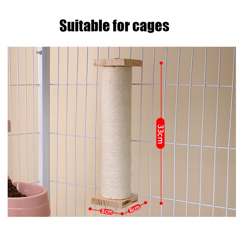 Sisal Cage-Mounted Cat Scratching Post On The Cage For Cats Climbing Play Itching Cat Furniture Kitten Scratchers Board Toys