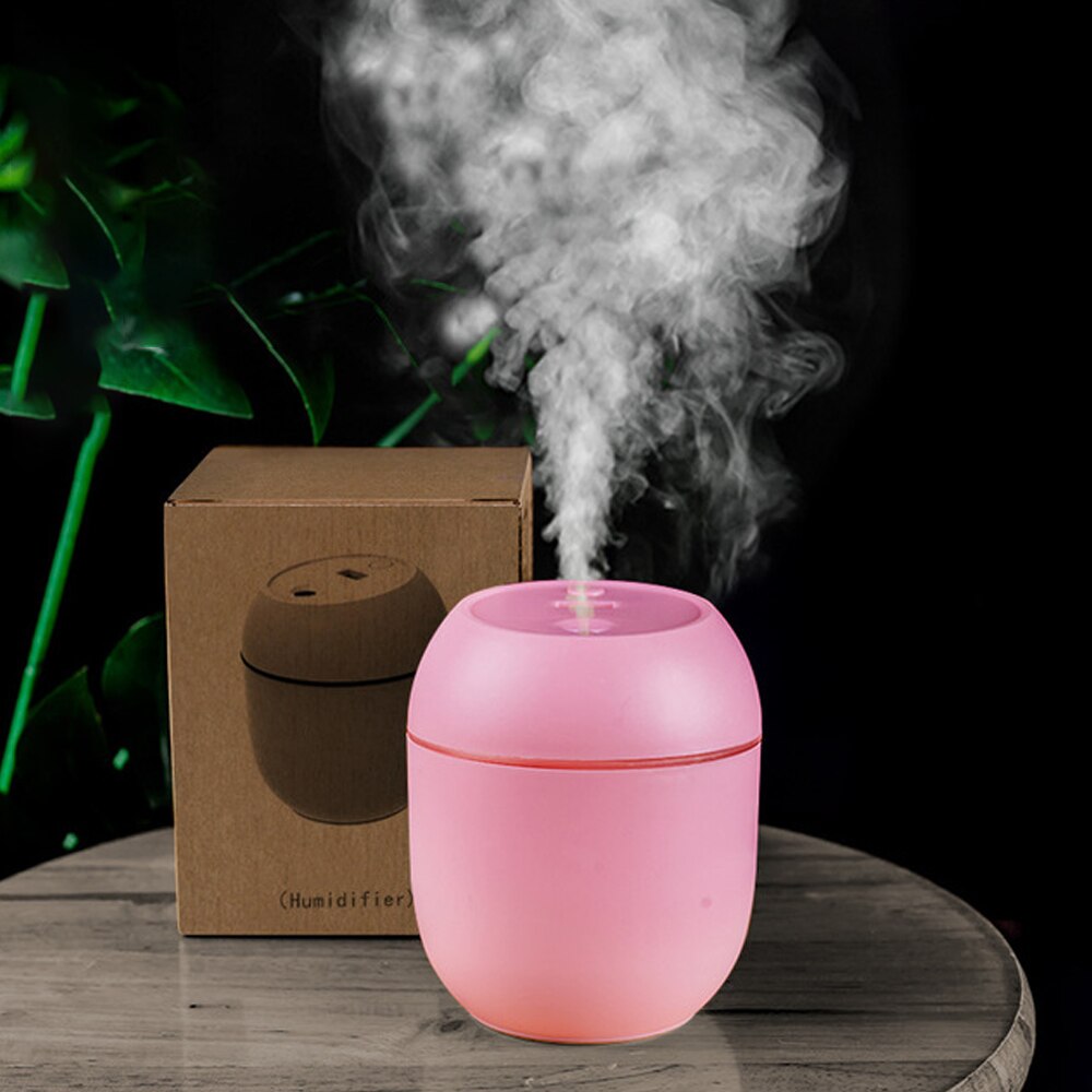 Mini humidificateur électrique 250ml, 1 pièce, diffuseur d'air, USB, intelligent, indicateur LED, 2 modes de pulvérisation, pour voiture, chambre à coucher, bureau: Pink