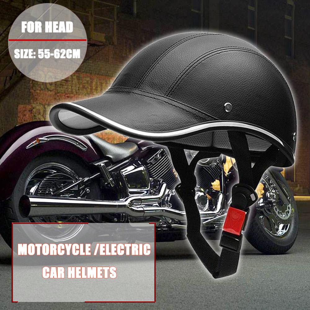 1Pc universel demi casque casquettes équipement de protection moto accessoires moto vélo Scooter demi casque pour tête taille 55-62cm: Default Title
