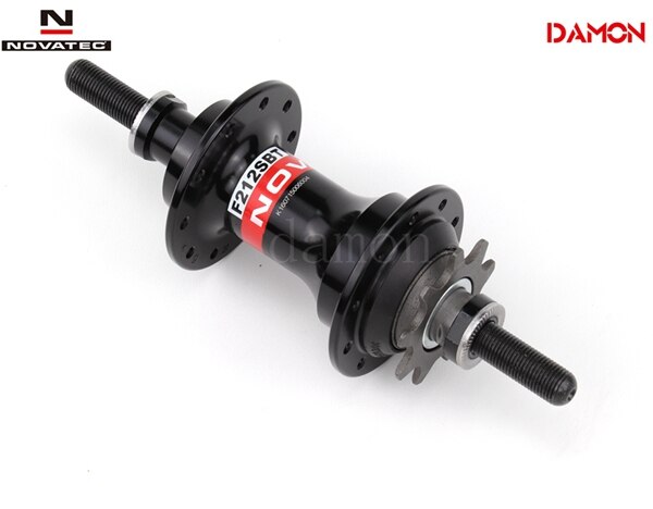 Novatec F212SBT 20 Holes 9T 10T Folding Single Speed bike Rear Bicycle Hubs With Sprockets And Lock Nuts 110mm BMX: Black 20H 10T