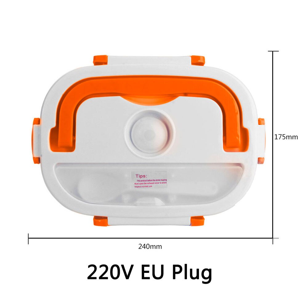 US EU Plug Electric Lunch Box Portable Electric Heating Food Heater With Plastic Liner Rice Container for Office Car Lunch Box