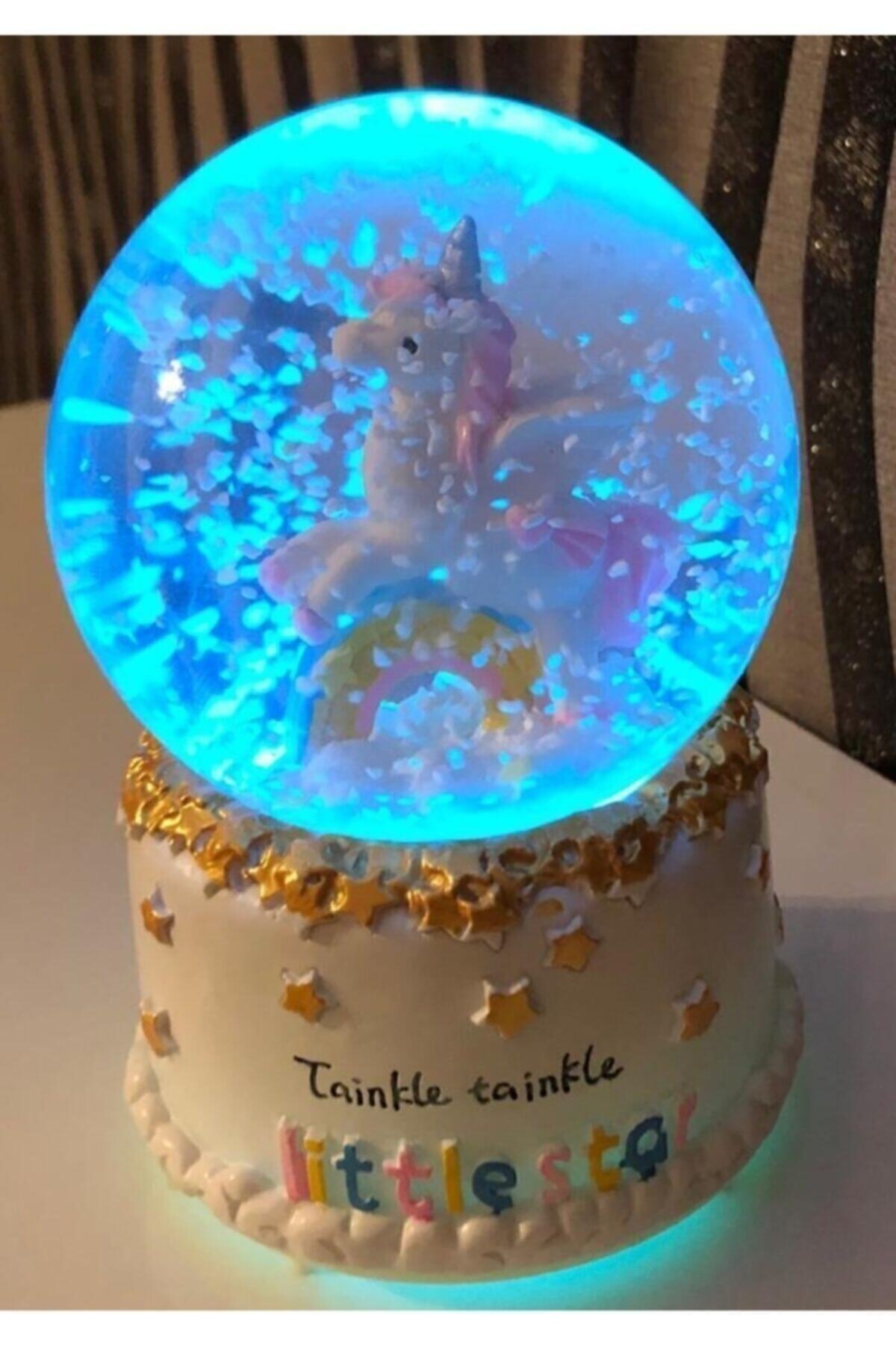 Medium Size Unicorn theme Snow Globe With Music And Lights