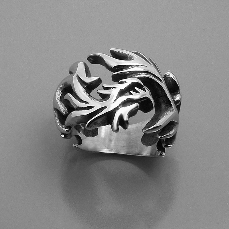 Zorcvens Cool Dragon Claw Ring Punk Retro Rvs Man 'S Hiqh Sieraden