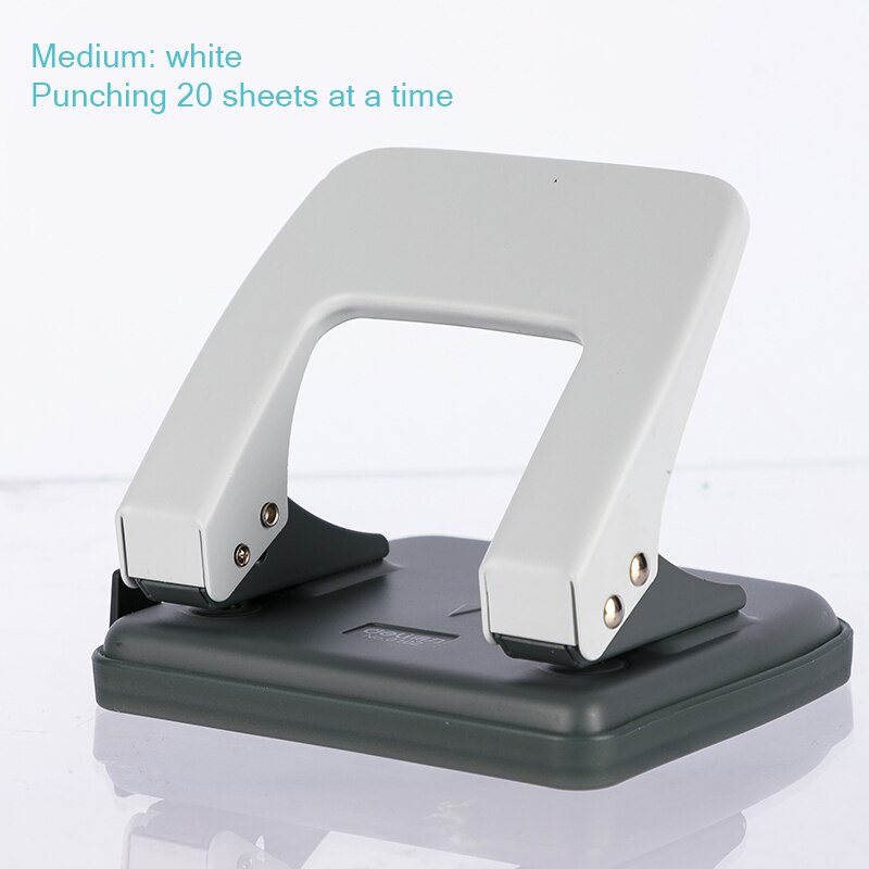 Double Hole Punch Binding Machine Loose Leaflet Small Student Round Hole Ring Hole Manual Document Paper Book Punch Machine: 0102 20 pages white