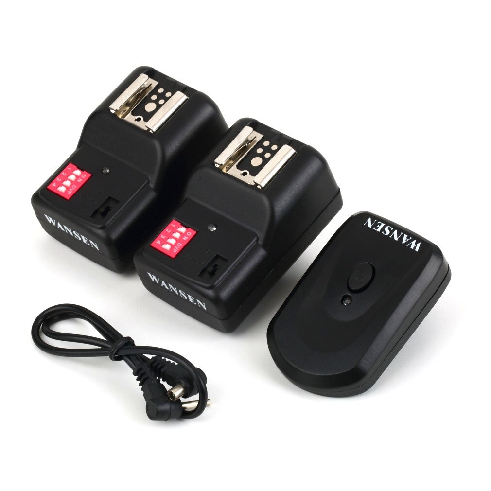 Wireless 4 Kanalen Praktische Flash Trigger Zender Met 2 Ontvangers Set Voor Nikon Voor Canon PT-16GY Nikon, Canon ZC954700