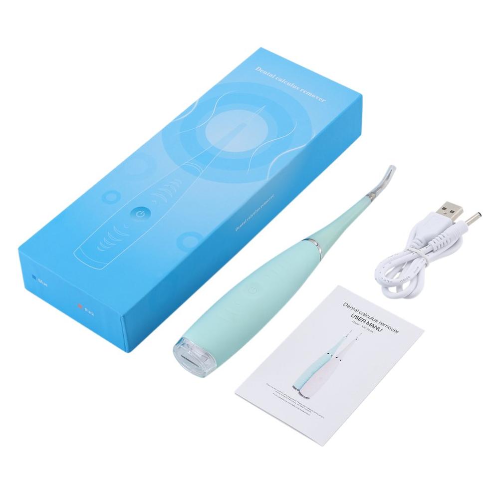 Portable Electric Sonic Dental Scaler Tooth Calculus Remover Tooth Stains Tartar Tool Dentist Teeth Whitening Toothbrush: green
