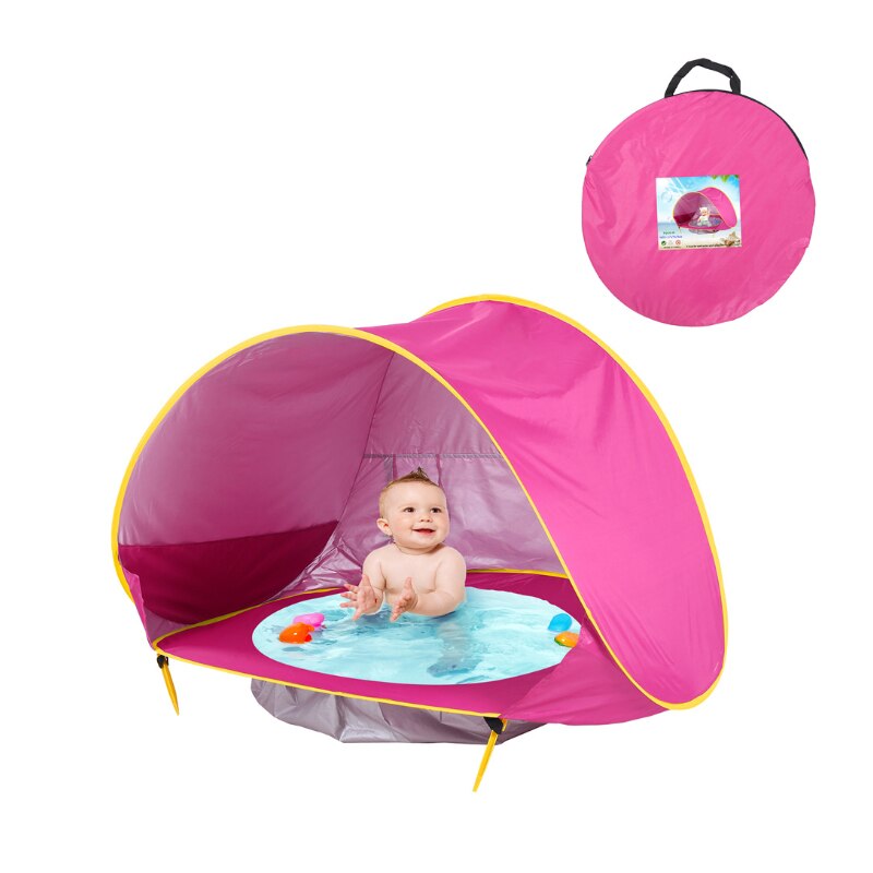 Tenda da spiaggia per bambini tenda da sole per bambini Pop-Up impermeabile tenda da sole protezione UV protezione solare con piscina per bambini campeggio esterno ombrellone spiaggia