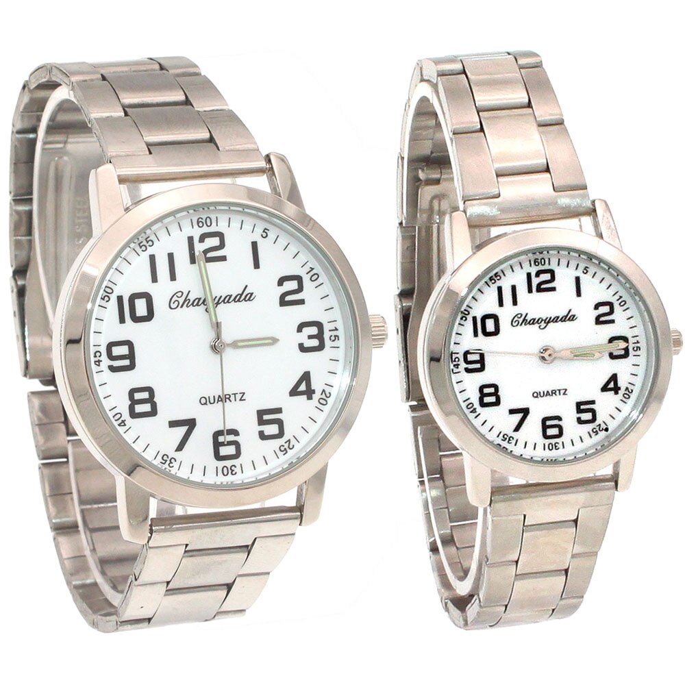 Top Brand Mannen Vrouwen Horloges Waterdichte Luxe Quartz Business Rvs Klok Mannelijke Relogio Masculino Paar Horloges