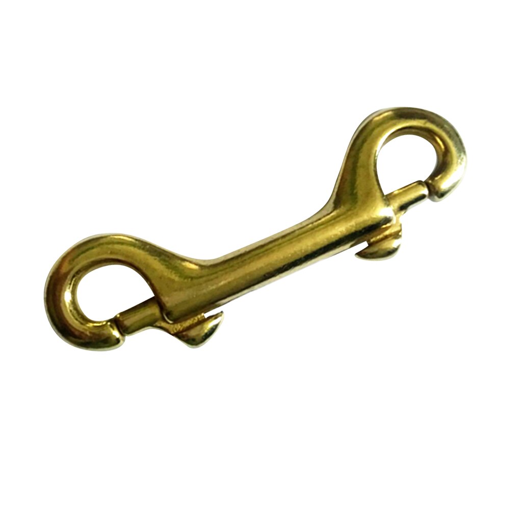 Scuba Diving Brass Double Ended Snap Bolt Hook Key Chain Ring Holder 3.5"