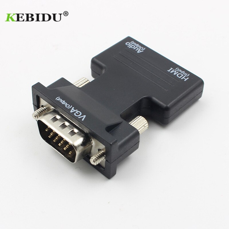 Hdmi-Compatibel Naar Vga Converter Met Audio Adapter Vrouw Naar Man Ondersteuning 1080P Signaal Naar Vga Adapter kabels