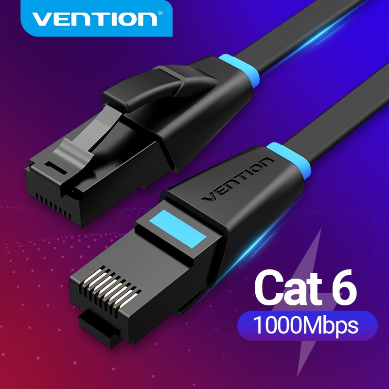 Cable Ethernet Vention Cat6 Lan Cable de conexión de red UTP RJ45 10m 50m para PS PC enrutador de módem de Internet Cable Ethernet Cat 6