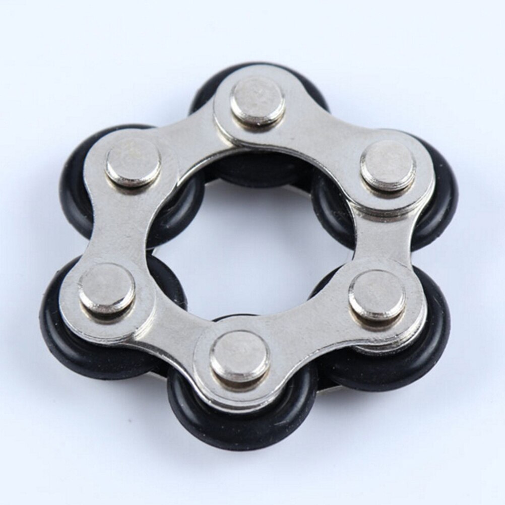 Jouet Anti-Stress pour enfants/adulte/étudiant chaîne de vélo Fidget Spinner Bracelet pour autisme et tdah Fidget jouet: Black