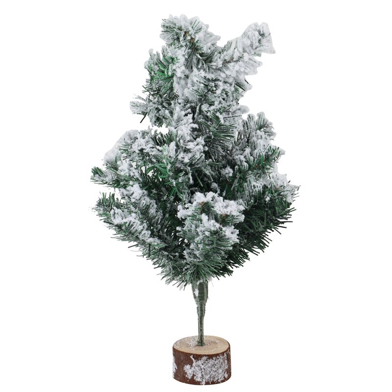 45Cm Flocked Christmas Tree White Densified Snow Spray Simulation Christmas Tree Scene Decoration: Default Title