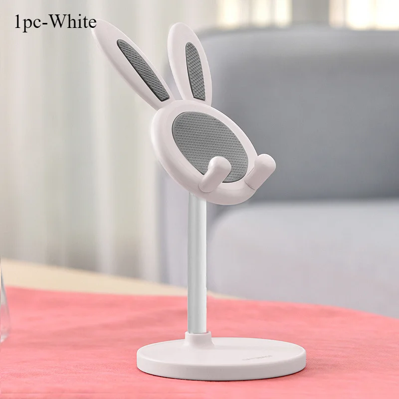 Le lapin mignon support de téléphone portable de bureau peut soulever et ajuster les accessoires de téléphone de bureau support de téléphone poignée de téléphone: Orange