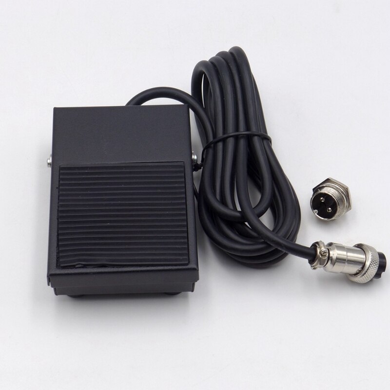 Hand Metal Foot Pedal Switch 1.8 Meters Cable 2 Pins Connector Spot Welding Tig Torch