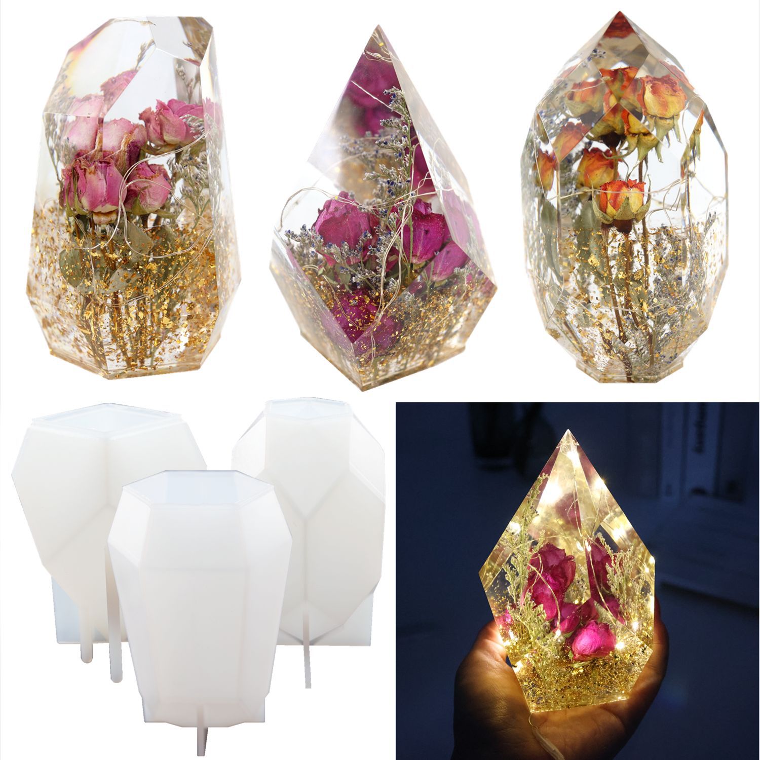 Diy epoxyhars mal voor armbandhouder met edelstenen, sieradenhouder, siliconen mallen