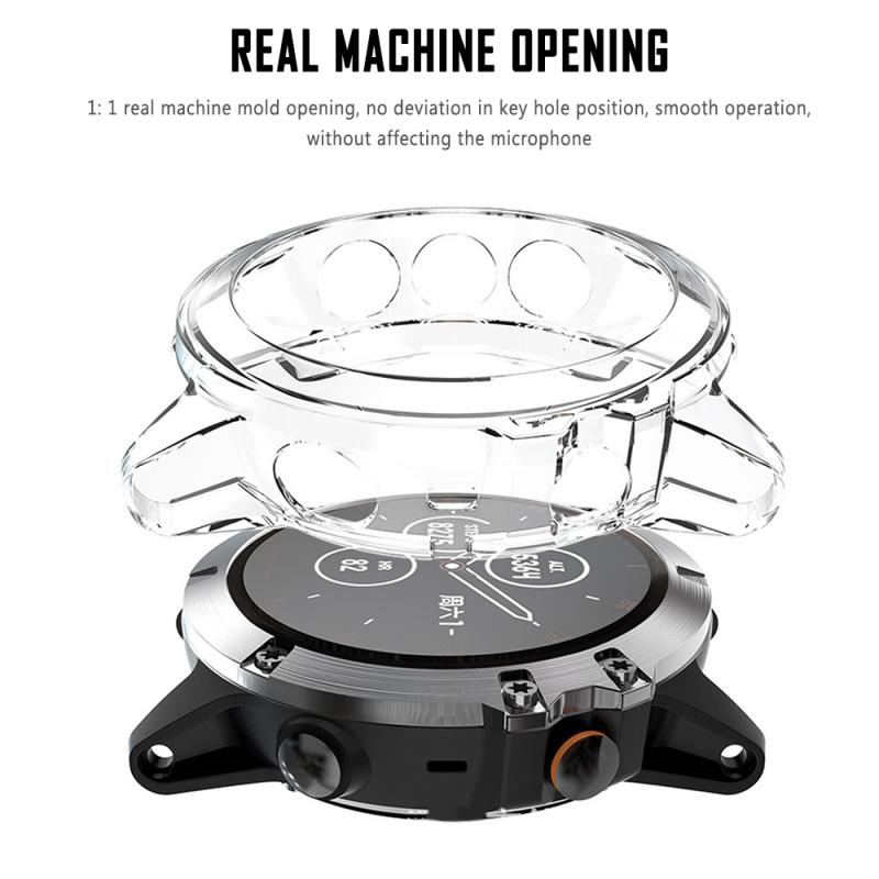 Voor Garmin Fenix 5X Tpu Horloge Beschermhoes Cover Voor Garmin Fenix 5 Tpu Case Horloge Panel Screen Protectors: transparent