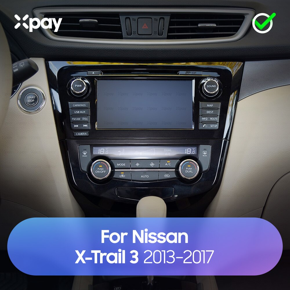 Xpay 10.1- inch 2 din autoradio dashboard voor nissan x-trail stereopaneel voor montage van autopaneel dual din cd dvd frame