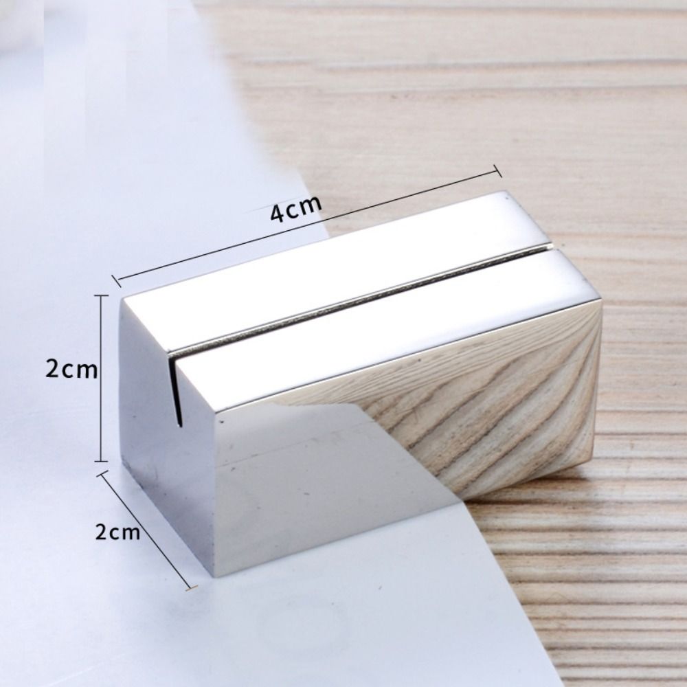 Display Stand Stainless Steel Card Holder Solid Funny Number Sign Holder Label Holder Menu Card: Red