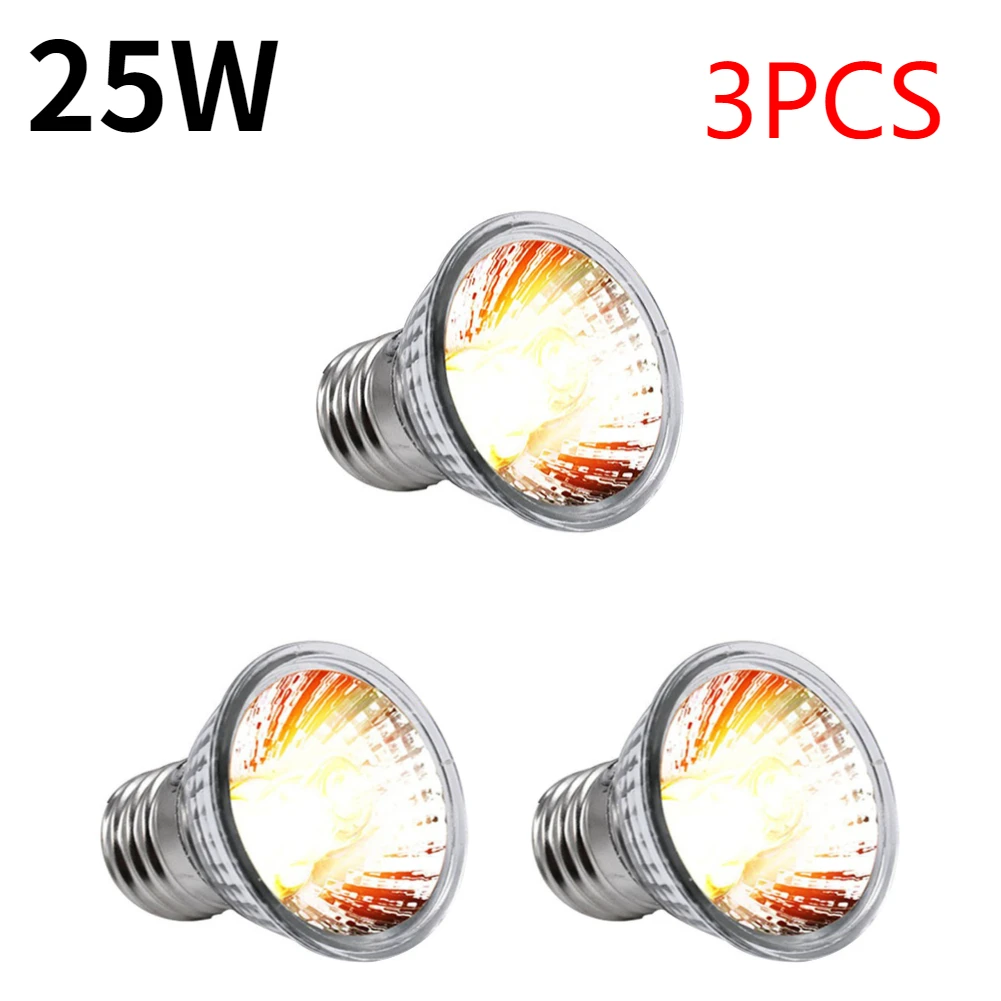 25/50/75W UVA+UVB Reptile Lamp Bulb Turtle Basking UV Light Bulbs Heating Lamp Full Spectrum Sunlamp for Amphibians Lizards: Light Grey