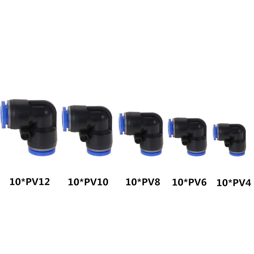 50Pcs/lot Pneumatic Fittings Connector PU PY PE PL Trachea Connector Set Plastic Air water Hose Tube Gas 4mm to12mm: 50Pcs-PV Fittings