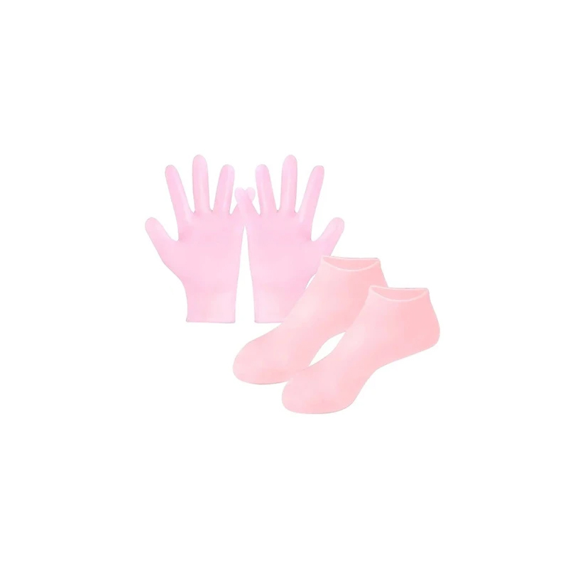 Chaussettes de soin des pieds en silicone, anti-Contation, gel hydratant, blanchissant, exexpansif, SPA, gants, outils, 1 paire, 2 paires: plum